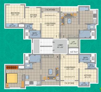 Project Image of 315.0 - 505.0 Sq.ft 1 RK Apartment for buy in Samruddhi Residency