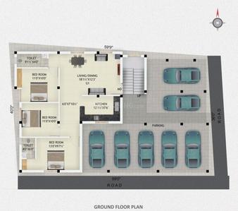 Project Image of 700.0 - 1156.0 Sq.ft 2 BHK Apartment for buy in Green Sai Baba Flats