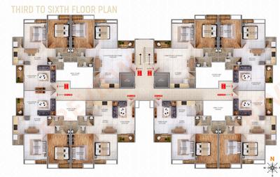 Project Image of 993.0 - 1028.0 Sq.ft 2 BHK Apartment for buy in Taj MS Majestic