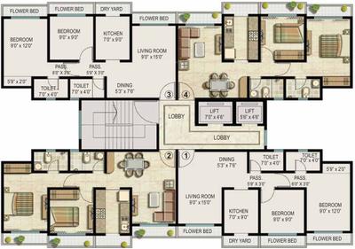 Project Image of 520.0 - 544.0 Sq.ft 2 BHK Apartment for buy in Ekta Brooklyn Park Phase III