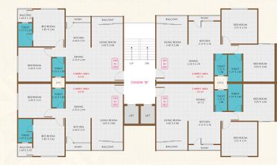 Project Image of 621.08 - 729.58 Sq.ft 2 BHK Apartment for buy in Grey Etihad Towers Phase 2