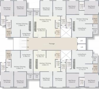 Project Image of 577.0 - 636.0 Sq.ft 2 BHK Apartment for buy in Zillion Sparsh