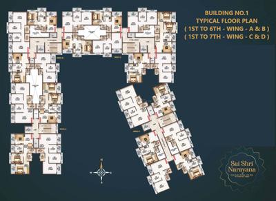 Project Image of 364.95 - 528.26 Sq.ft 1 BHK Apartment for buy in Sai Shri Narayana