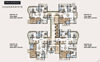 Project Image of 2387.0 - 3574.0 Sq.ft 3 BHK Apartment for buy in Vaishnodevi Melange One