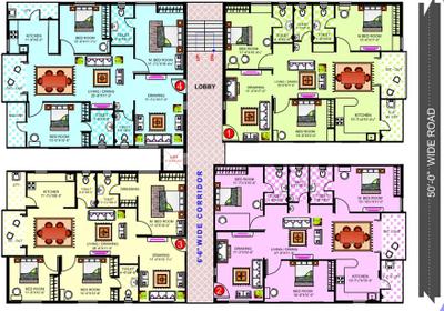 Project Image of 1760.0 - 1930.0 Sq.ft 3 BHK Apartment for buy in Gauthami Babu Rao Mansion