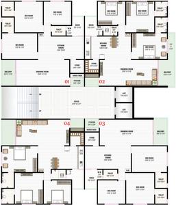 Project Image of 941.41 - 1125.91 Sq.ft 3 BHK Apartment for buy in Shreenath Shubham Sky Track