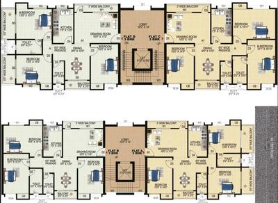 Global Surya Enclave Surya Enclave Cluster Plan from 1st to 4th Floor 1