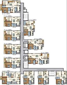 Project Image of 1244 Sq.ft 2 BHK Apartment / Flat for sale in Hafeezpet for Rs. 10400000