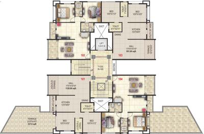 Project Image of 601.7 - 605.69 Sq.ft 2 BHK Apartment for buy in Renuka Prasanna