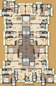 Project Image of 511.0 - 750.0 Sq.ft 1 BHK Apartment for buy in Amar New Tashkent Terrace CHSL