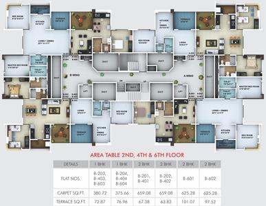 Project Image of 400.0 - 709.0 Sq.ft 1 BHK Apartment for buy in Prakalp Pride 