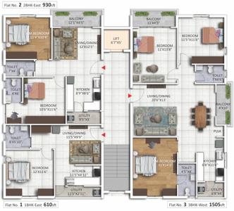 Project Image of 477.92 - 1220.63 Sq.ft 1 BHK Apartment for buy in Canny Bondada Park Edge Block A