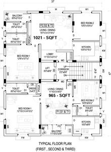 Project Image of 965.0 - 1021.0 Sq.ft 2 BHK Apartment for buy in SP Harborview Oasis