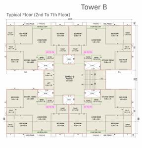 Project Image of 596.97 - 844.43 Sq.ft 2 BHK Apartment for buy in Vrundavan Vraj Residency