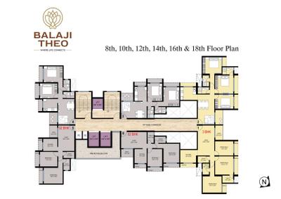 Project Image of 705.0 - 980.0 Sq.ft 2 BHK Apartment for buy in Reliable Balaji Theo