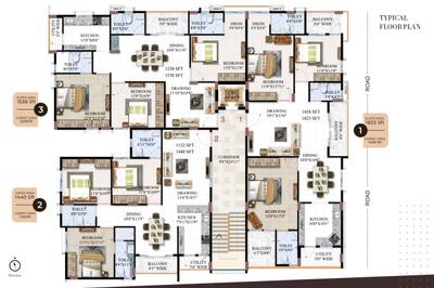 Project Image of 0.0 - 1353.02 Sq.ft 3 BHK Apartment for buy in Maphar Belmonte