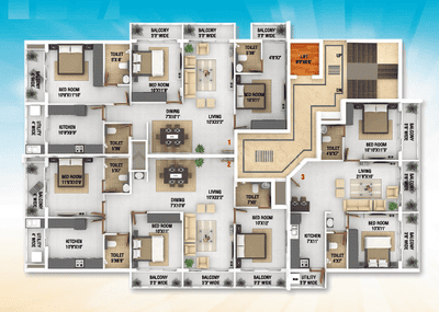 Project Image of 1000.0 - 1495.0 Sq.ft 2 BHK Apartment for buy in Bhoomi Samskruthi