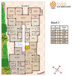 Project Image of 746.0 - 1112.0 Sq.ft 2 BHK Apartment for buy in Balaji Crimson