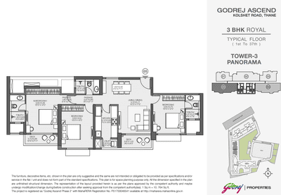 Project Image of 598.04 - 896.85 Sq.ft 2 BHK Apartment for buy in Godrej Ascend Phase 2
