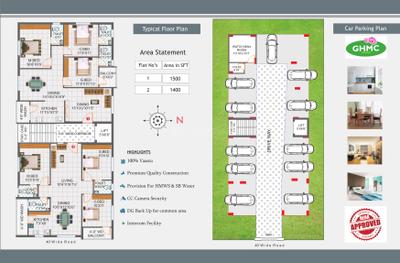 Project Image of 1399.95 - 1499.95 Sq.ft 3 BHK Apartment for buy in Sritas Pride