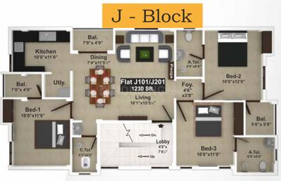Project Image of 815.0 - 1320.0 Sq.ft 2 BHK Apartment for buy in Saradeuz Acropolis