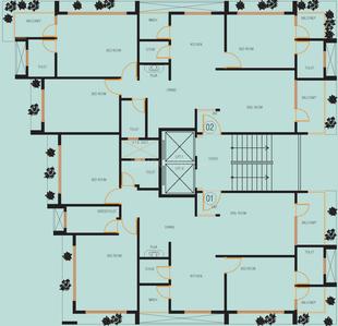 Rudra Ananta Abode And Ananta Space A Cluster Plan from 1st to 7th Floor 1