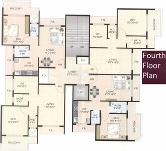 Project Image of 650.0 - 675.0 Sq.ft 1 BHK Apartment for buy in Aryan Orchid