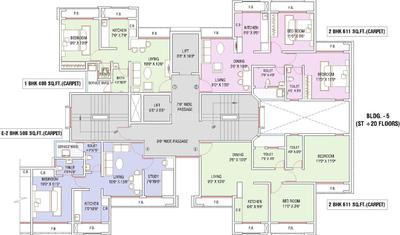 Project Image of 386.0 - 611.0 Sq.ft 1 BHK Apartment for buy in Saptashree Galaxy Wing 5