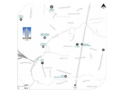 Project Image of 784 Sq.ft 2 BHK Apartment / Flat for sale in Kandivali West for Rs. 18500000