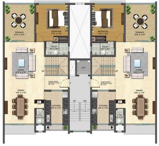 Project Image of 465.0 - 624.0 Sq.ft 1 BHK Apartment for buy in Amar Capetown Apartments Phase 1