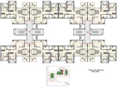 Project Image of 562.31 - 960.79 Sq.ft 2 BHK Apartment for buy in Sanklecha Waterways A1 A2 B1 B2 C1 C2 D1 D2