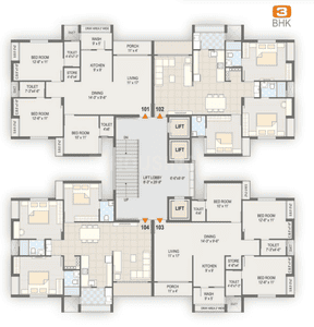Project Image of 1100.0 - 1260.0 Sq.ft 3 BHK Apartment for buy in Shilpan Nova