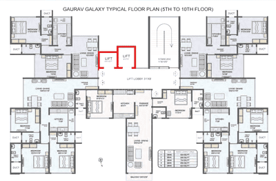 Project Image of 623.0 - 983.0 Sq.ft 2 BHK Apartment for buy in Multi Space Gaurav Galaxy