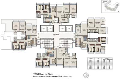 Project Image of 666.0 - 986.0 Sq.ft 2 BHK Apartment for buy in Kanakia Future City A