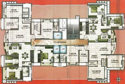 Project Image of 1300.0 - 2580.0 Sq.ft 2 BHK Apartment for buy in RNA Azzure