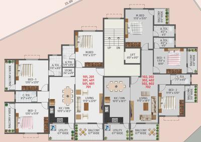 Project Image of 1001.0 - 1076.0 Sq.ft 3 BHK Apartment for buy in Sumeet Wadkar Nakshatra