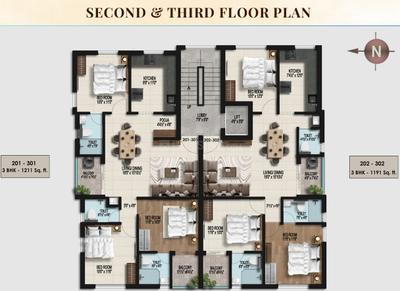 Project Image of 0.0 - 1191.0 Sq.ft 3 BHK Apartment for buy in Pearl Ram
