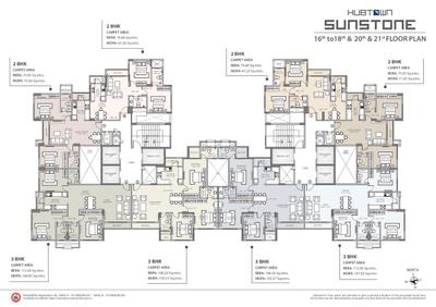 Project Image of 647.0 - 1164.0 Sq.ft 2 BHK Apartment for buy in Hubtown Sunstone B Wing 14 To 21 Floor