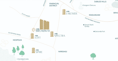 Project Image of 2035.0 - 2650.0 Sq.ft 3 BHK Apartment for buy in ASBL Broadway