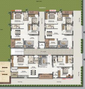 Project Image of 1520.0 - 2114.0 Sq.ft 3 BHK Apartment for buy in Vardhan Green Oaks Block D
