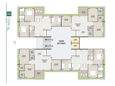 Project Image of 0.0 - 817.73 Sq.ft 3 BHK Apartment for buy in Aangan Sky