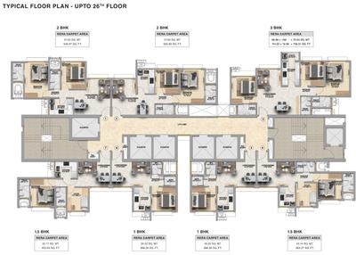 Project Image of 368.34 - 747.88 Sq.ft 1 BHK Apartment for buy in Runwal Avenue Wing M
