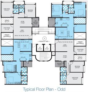 Project Image of 970.0 - 996.0 Sq.ft 2 BHK Apartment for buy in Avnee Bellavista G Building