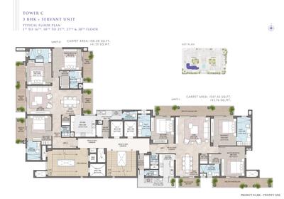 Project Image of 2650 Sq.ft 3 BHK Apartment / Flat for sale in Gomti Nagar for Rs. 25300000