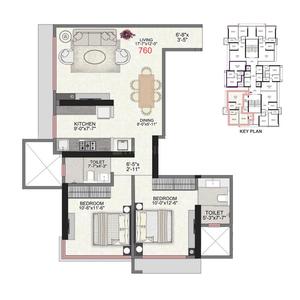 Project Image of 745.0 - 760.0 Sq.ft 2 BHK Apartment for buy in I M Applaud 38