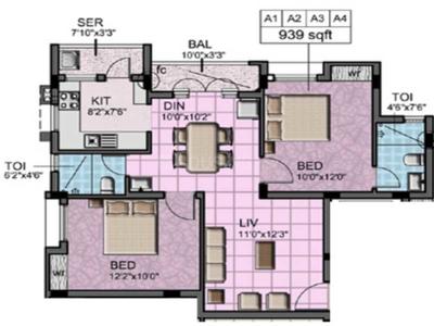 Project Image of 934.0 - 1336.0 Sq.ft 2 BHK Apartment for buy in Acchyuthan Shivam