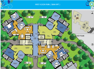 Project Image of 1112.0 - 1571.0 Sq.ft 2 BHK Apartment for buy in Akshaya The Belvedere