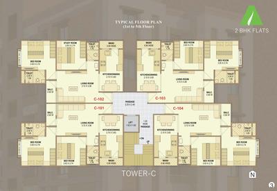 Project Image of 355.96 - 405.8 Sq.ft 2 BHK Apartment for buy in Ravi Asopalav Residency Block C