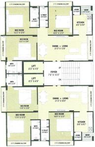 Project Image of 0.0 - 859.07 Sq.ft 3 BHK Apartment for buy in F S Ahmed E Bad Ark