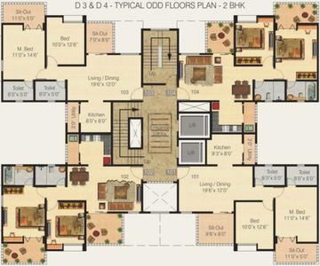 Project Image of 988.0 - 1483.0 Sq.ft 2 BHK Apartment for buy in Nyati Equatorial